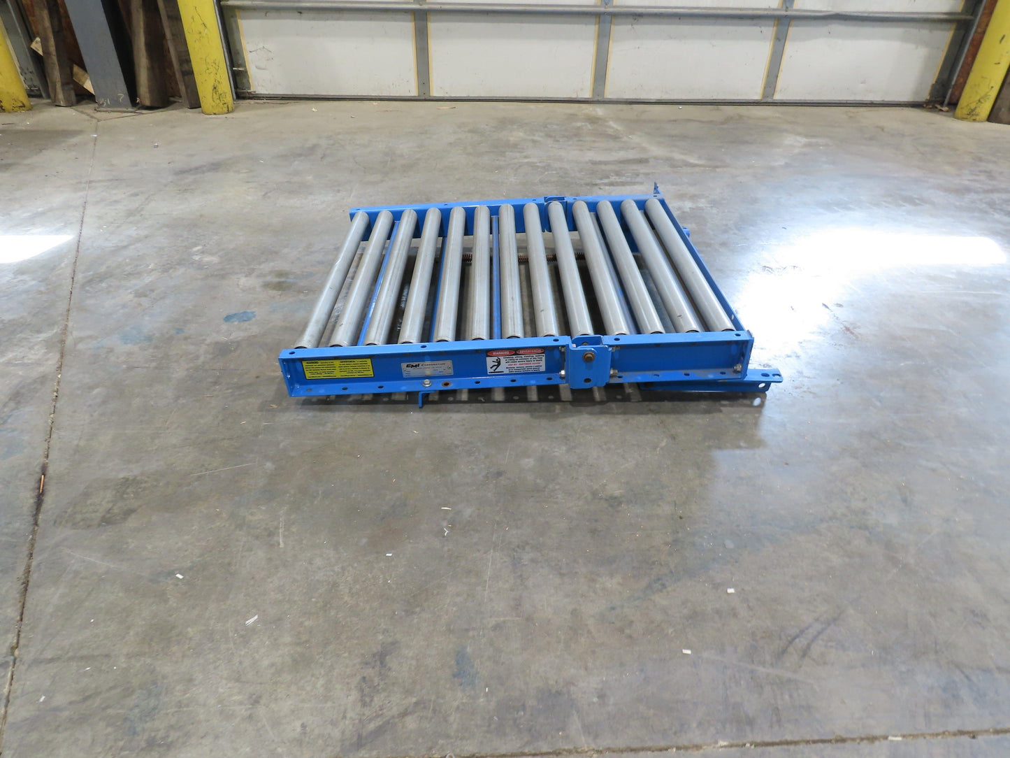 EMI 34" x 39" Spring Loaded Walk-Thru Gravity Conveyor Gate 1.9" Roller 31"BF