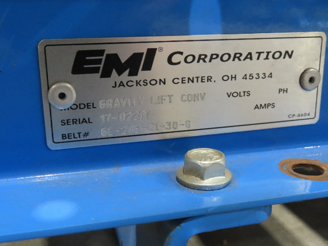 EMI 34" x 39" Spring Loaded Walk-Thru Gravity Conveyor Gate 1.9" Roller 31"BF