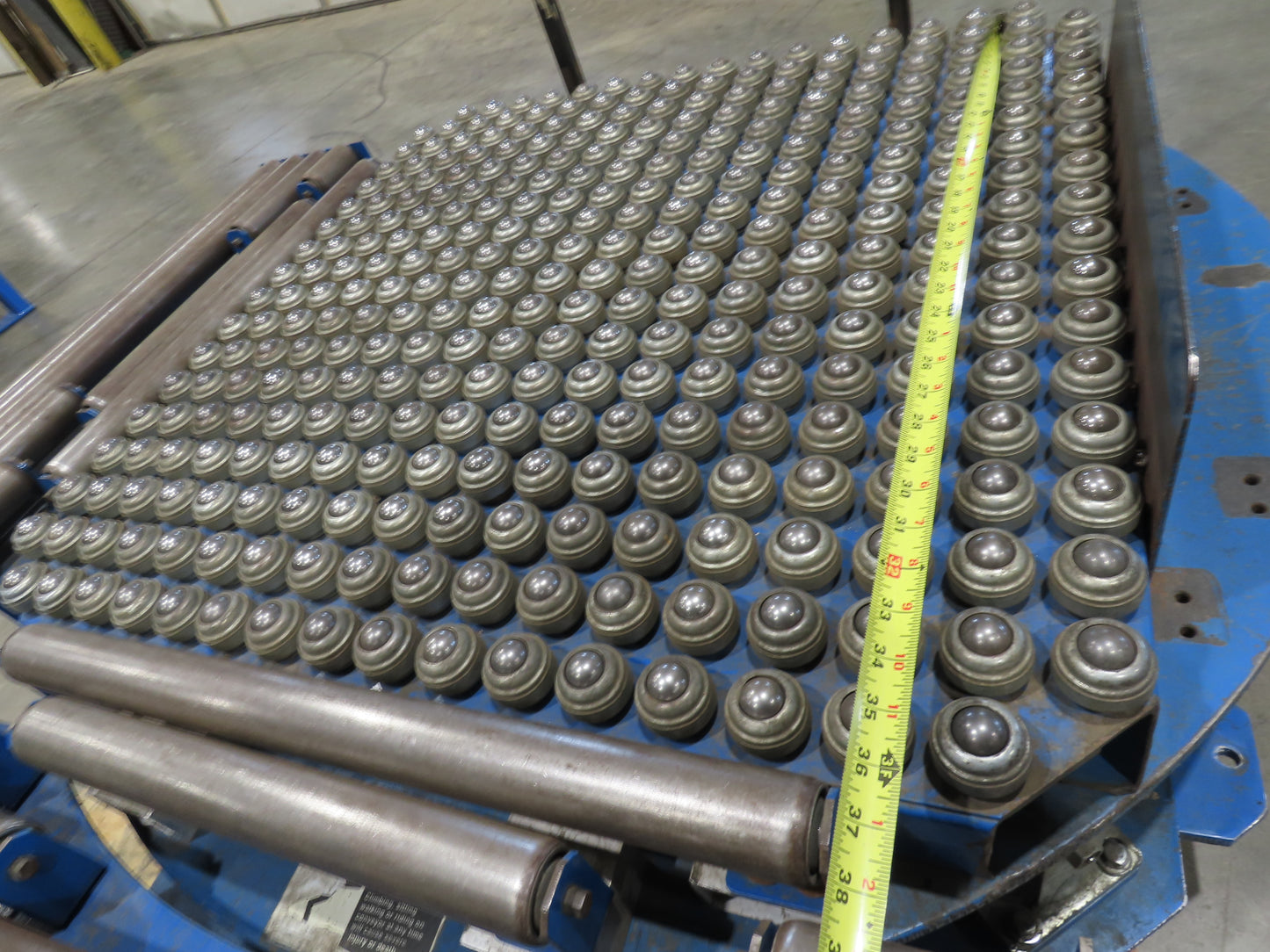 36"x 36" Steel Ball Transfer 32" Roller Conveyor Rotating Swivel Table Side Load