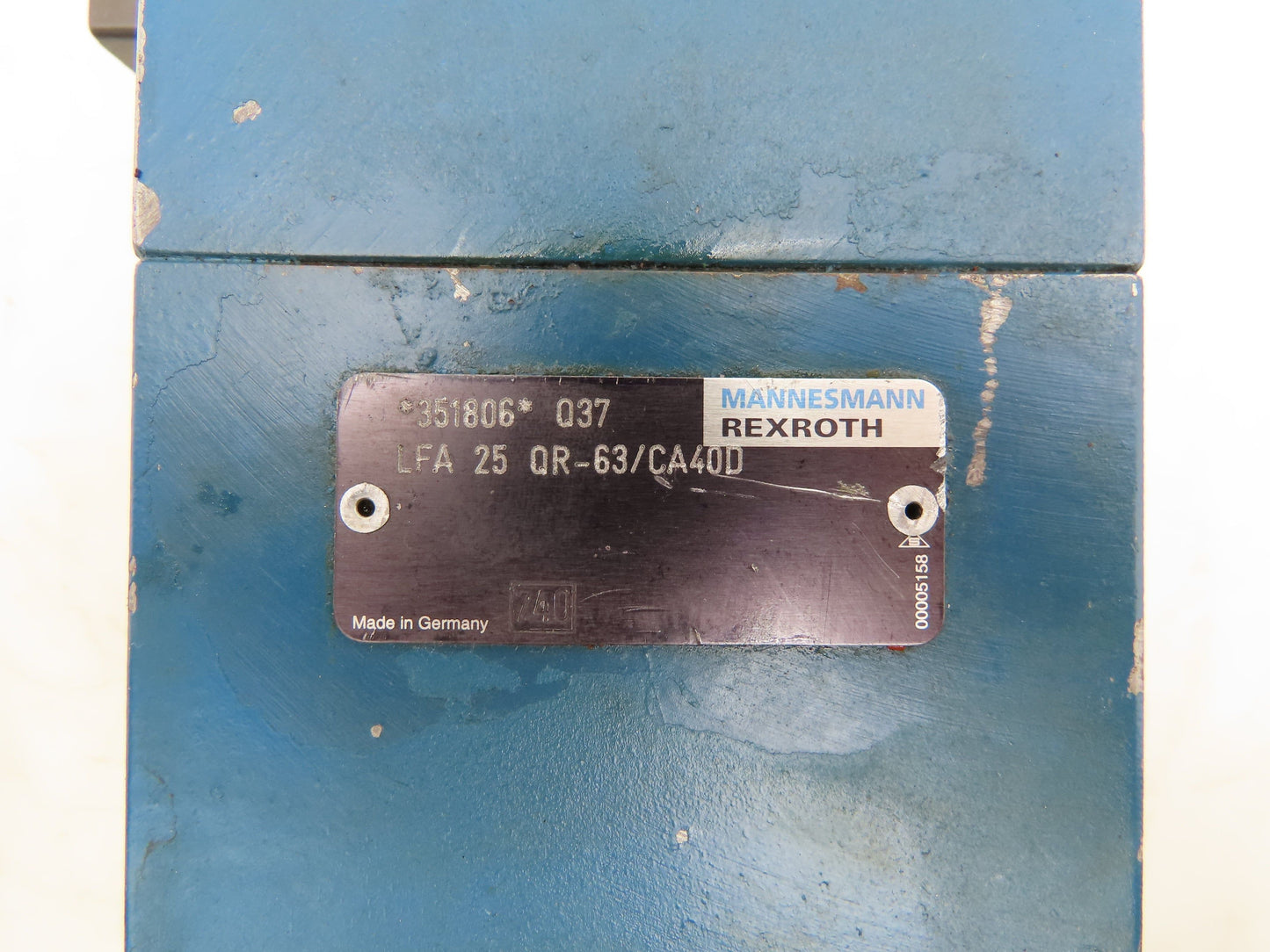Rexroth LFA 25 QR-63/CA40D Cartridge Valve Control Cover
