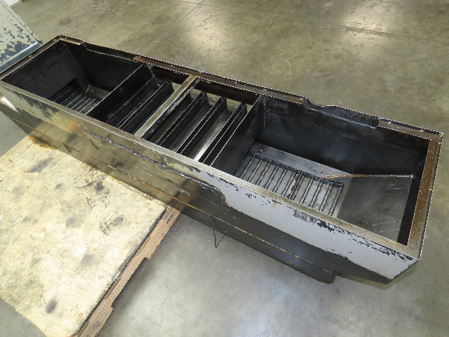 Enomoto Hinge Belt CNC Chip Conveyor 15"x 62" Infeed 40" Discharge 220V 3PH