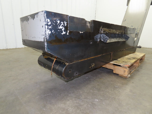 Enomoto Hinge Belt CNC Chip Conveyor 15"x 62" Infeed 40" Discharge 220V 3PH