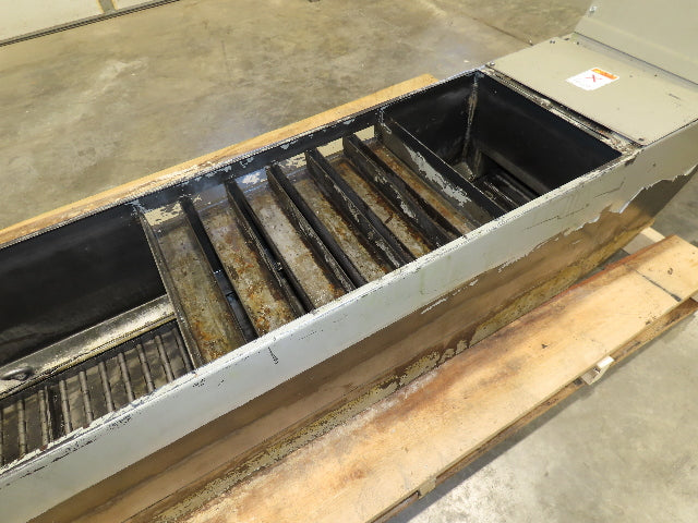 Enomoto Hinge Belt CNC Chip Conveyor 15"x 88" Infeed 46" Discharge 220V 3PH
