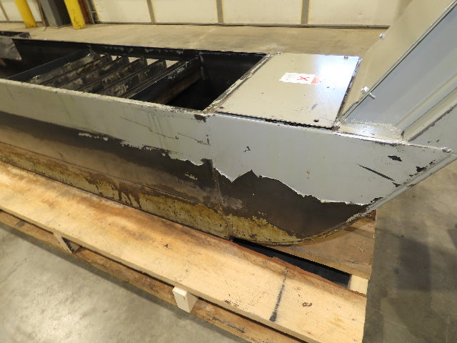 Enomoto Hinge Belt CNC Chip Conveyor 15"x 88" Infeed 46" Discharge 220V 3PH