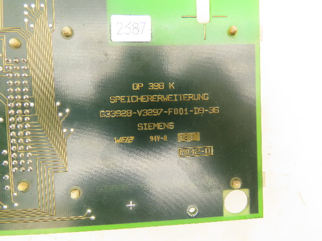Siemens G33928-V3297-F004-D9-36 Injection Molding Machine Control Board