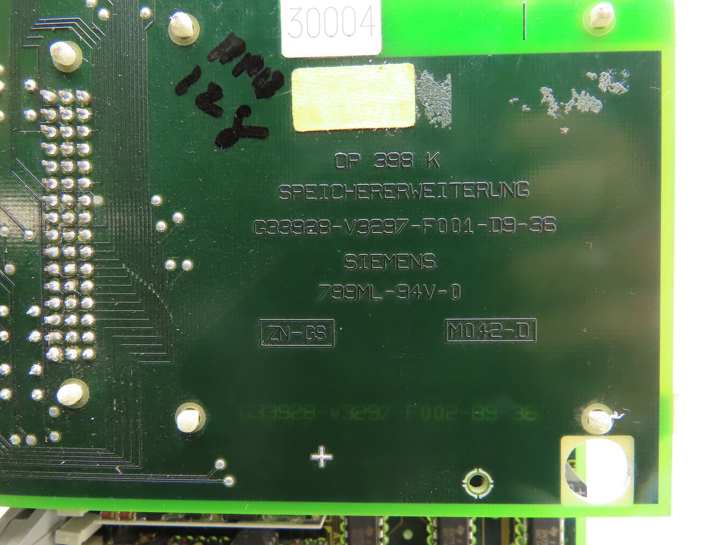 Siemens G33928-V3298-F004-C0-36 Injection Molding Machine Control Circuit Board