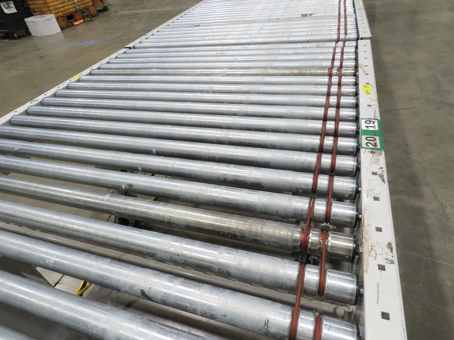 ConveyX 52"x 55' Power Roller Conveyor 48"BF Walk-Thru Gate 115V Variable Speed