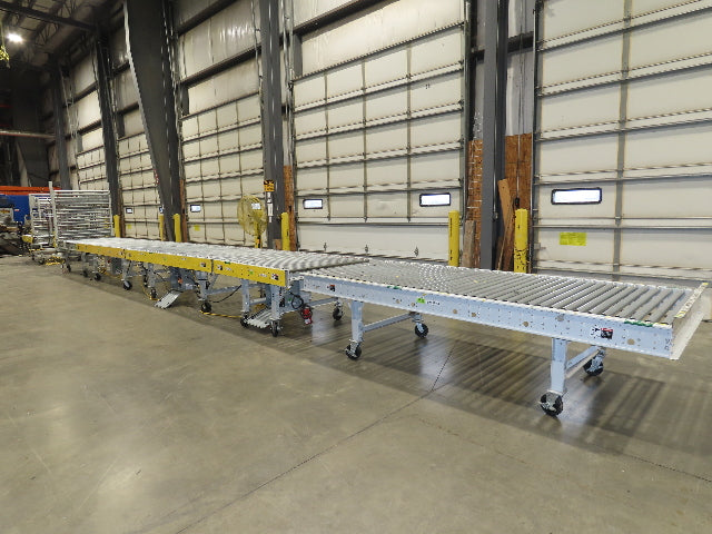ConveyX 52"x 55' Power Roller Conveyor 48"BF Walk-Thru Gate 115V Variable Speed