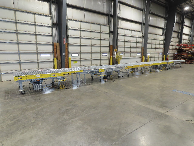 ConveyX 52"x 55' Power Roller Conveyor 48"BF Walk-Thru Gate 115V Variable Speed