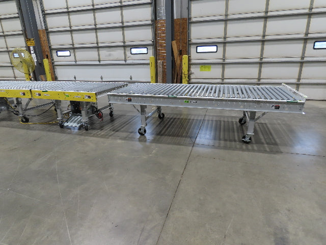 ConveyX 52"x 55' Power Roller Conveyor 48"BF Walk-Thru Gate 115V Variable Speed