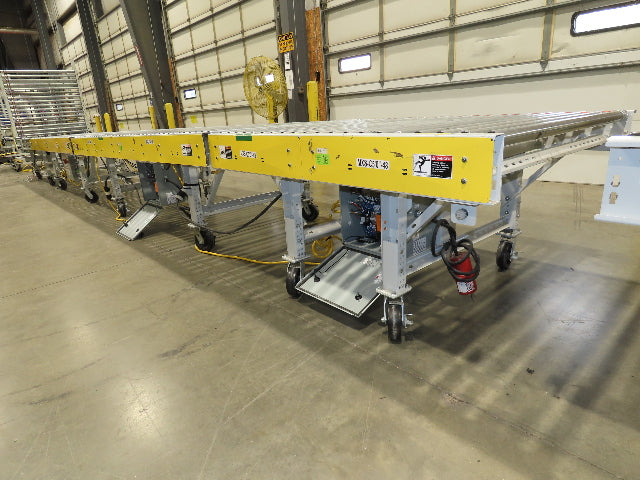 ConveyX 52"x 55' Power Roller Conveyor 48"BF Walk-Thru Gate 115V Variable Speed