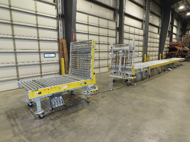 ConveyX 52"x 55' Power Roller Conveyor 48"BF Walk-Thru Gate 115V Variable Speed