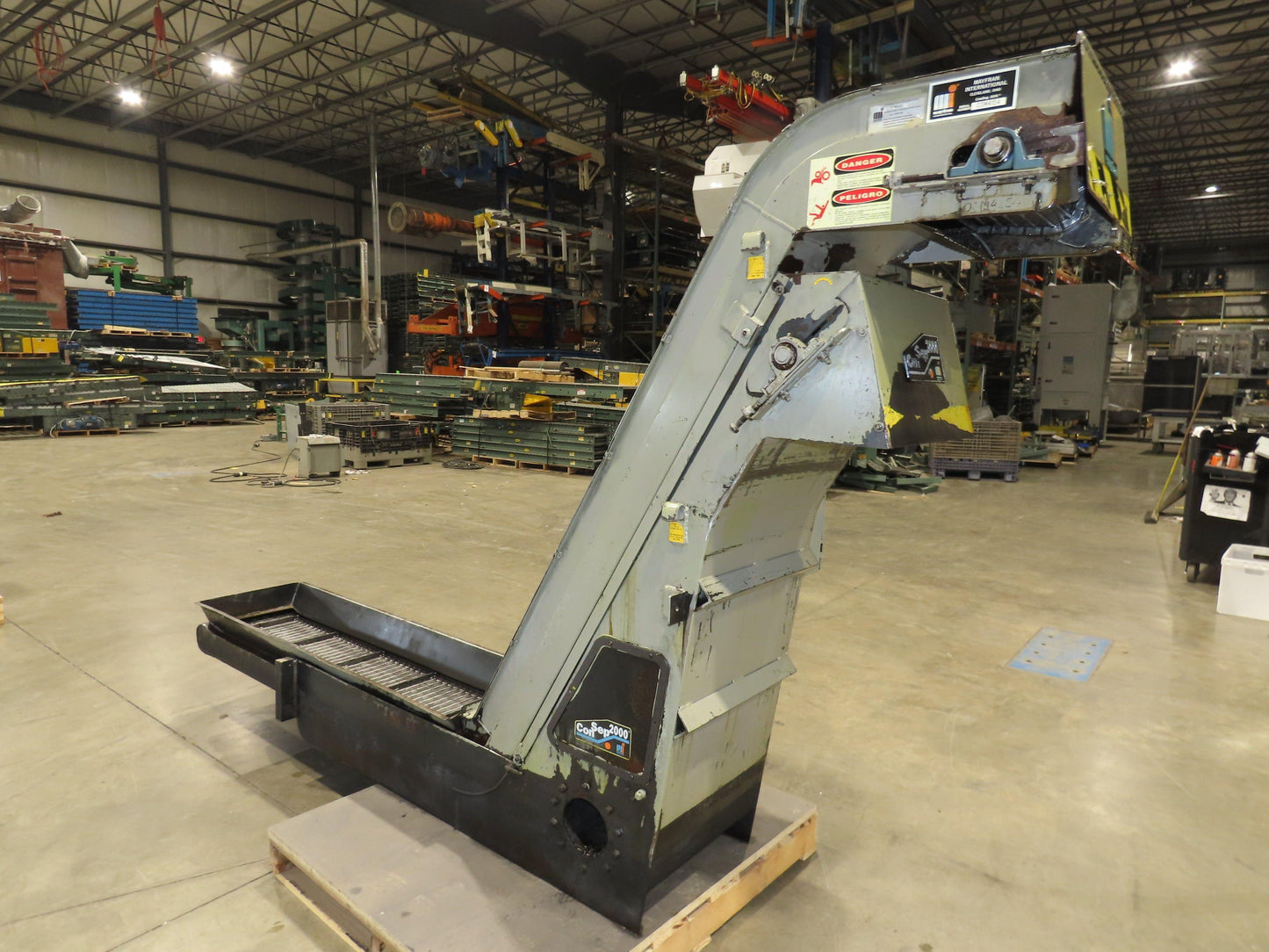 Mayfran ConSep 2000 Dual Belt Chip Conveyor Scraper Separator Coolant Filter