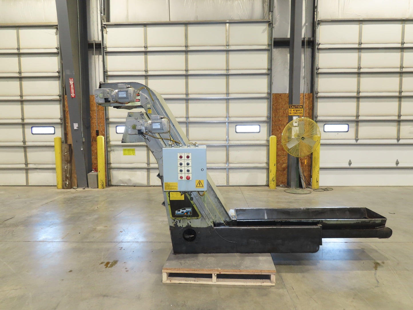 Mayfran ConSep 2000 Dual Belt Chip Conveyor Scraper Separator Coolant Filter