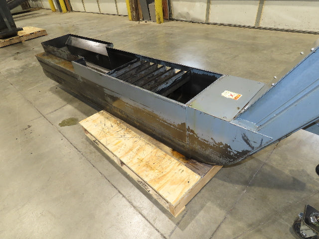 Enomoto Hinge Belt CNC Chip Conveyor 15"x 88" Infeed 46" Discharge 220V 3PH