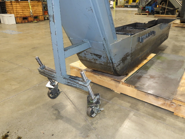 Enomoto Hinge Belt CNC Chip Conveyor 15"x 88" Infeed 46" Discharge 220V 3PH