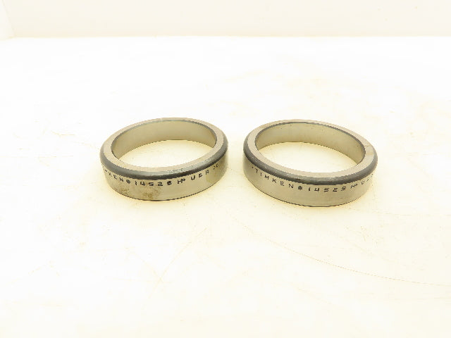 Timken 14525 Tapered Roller Bearing Non-Flanged Cup Race 2-11/16" OD Lot of 2