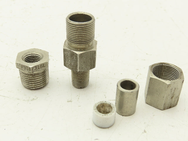 Pyromation 6109TSL-4C Re-Adjustable Compression Fitting 1/4" NPT For 3/8" Rod
