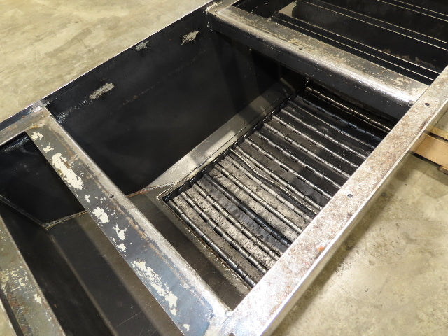 Enomoto Hinge Belt CNC Chip Conveyor 16"x 62" Infeed 31" Discharge 220V 3PH