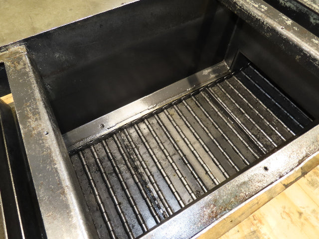Enomoto Hinge Belt CNC Chip Conveyor 16"x 62" Infeed 31" Discharge 220V 3PH