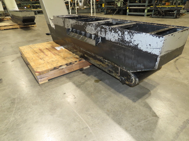 Enomoto Hinge Belt CNC Chip Conveyor 16"x 62" Infeed 31" Discharge 220V 3PH