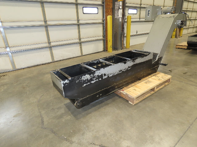 Enomoto Hinge Belt CNC Chip Conveyor 16"x 62" Infeed 31" Discharge 220V 3PH