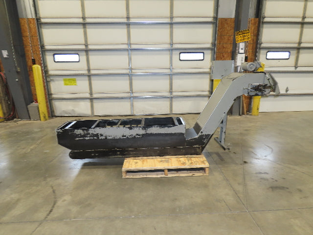 Enomoto Hinge Belt CNC Chip Conveyor 16"x 62" Infeed 31" Discharge 220V 3PH