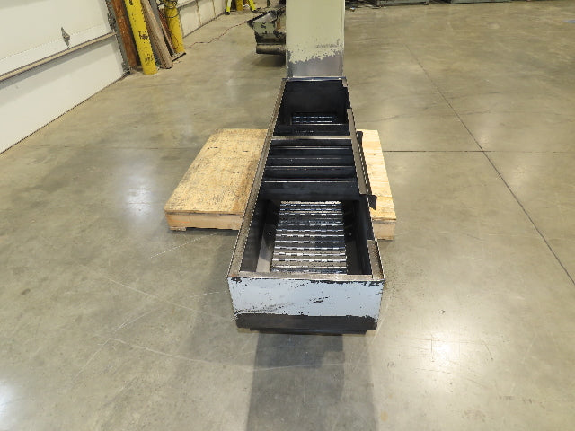 Enomoto Hinge Belt CNC Chip Conveyor 16"x 62" Infeed 31" Discharge 220V 3PH