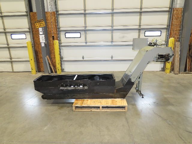 Enomoto Hinge Belt CNC Chip Conveyor 16"x 62" Infeed 31" Discharge 220V 3PH