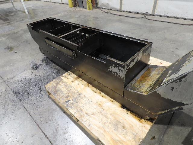 Enomoto Hinge Belt CNC Chip Conveyor 16"x 62" Infeed 43" Discharge 220V 3PH