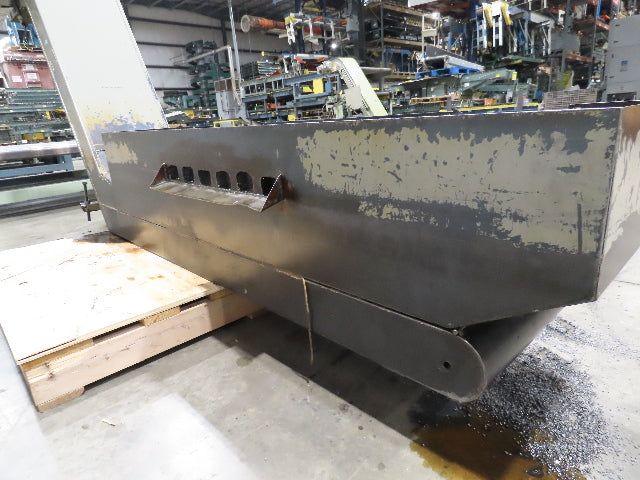 Enomoto Hinge Belt CNC Chip Conveyor 16"x 62" Infeed 43" Discharge 220V 3PH