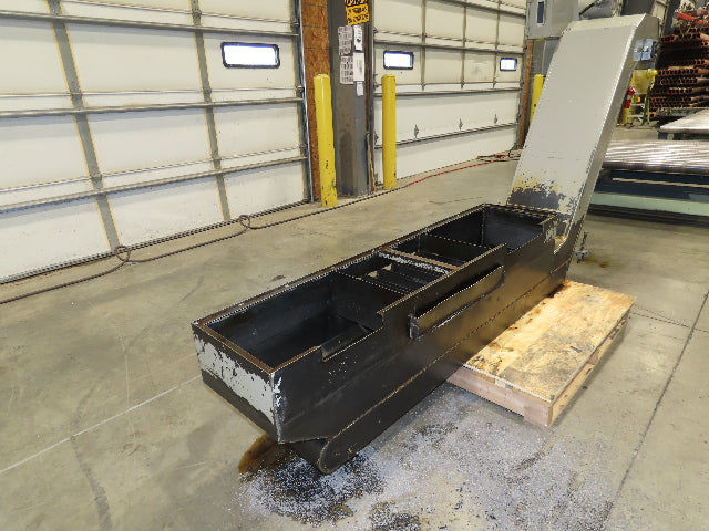 Enomoto Hinge Belt CNC Chip Conveyor 16"x 62" Infeed 43" Discharge 220V 3PH