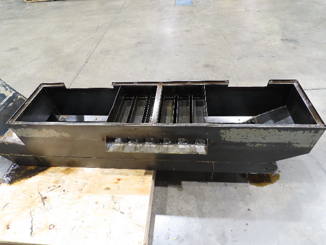 Enomoto Hinge Belt CNC Chip Conveyor 16"x 62" Infeed 43" Discharge 220V 3PH