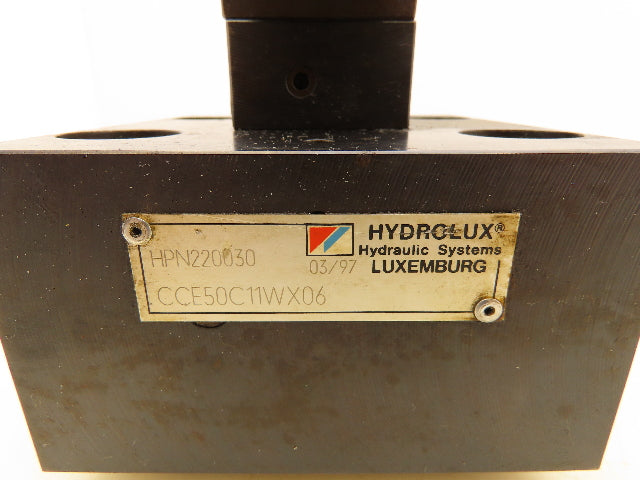 Moog Hydrolux CCE50C11WX06 Hydraulic Proportional 2-Way Cartridge Solenoid Valve