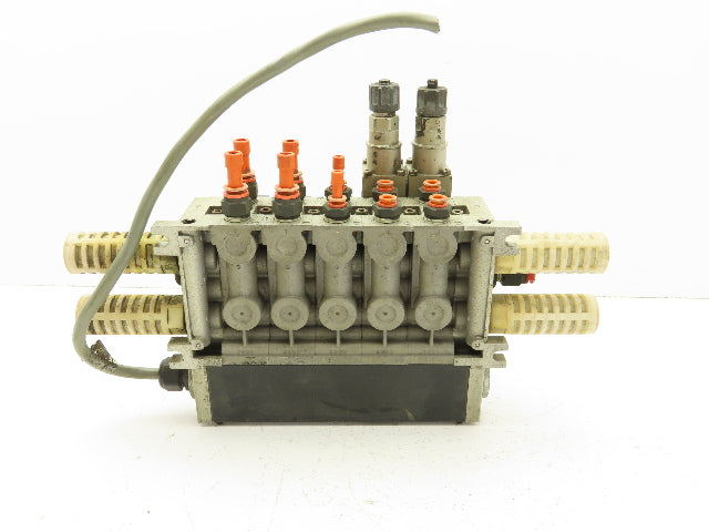 SMC NVFS3100-5FZ 5-Station Pneumatic Manifold with 24VDC Solenoid Valves