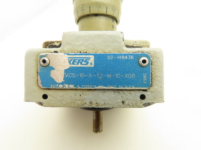Vickers CVCS-16-A-S2-M-10-X08 Cartridge Valve Control Cover Manual Adjust