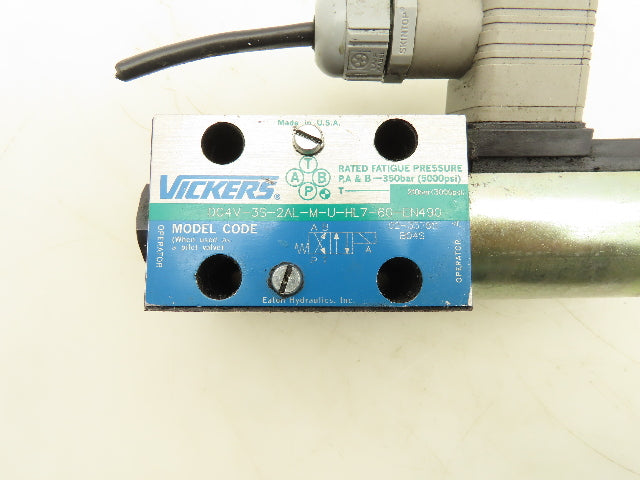 Vickers DG4V-3S-2AL-M-U-HL7-60 Directional Control Solenoid Valve 24VDC