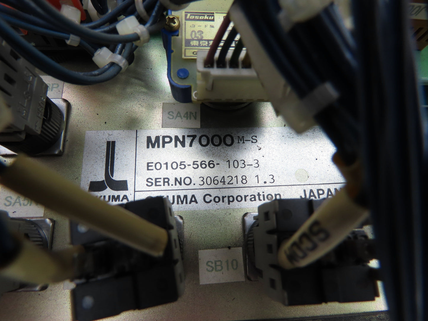 Okuma MPN7000 M-S Operator Interface Control Panel E0105-566-103-3