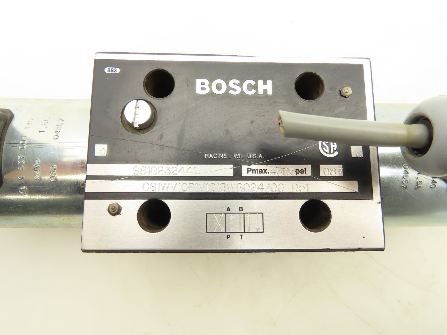 Bosch 081WV10P1V1018WS024/00 D51 Directional Control Solenoid Valve 24VDC