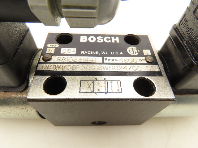 Bosch 081WV06P1V1018WS024/00 D51 Directional Control Solenoid Valve 24V D03 NG6