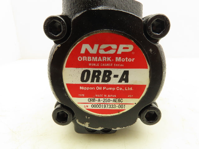Nippon Orbmark ORB-A-250-AE6C Hydraulic Motor 18 GPM 1500PSI 4-Bolt 1" Shaft