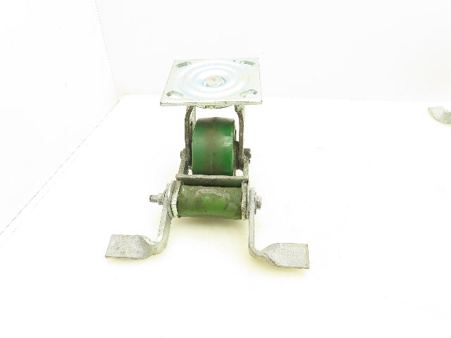 Albion PD0420019 Locking Swivel Caster 4" Wheel 2"Wide Polyurethane Set of 4