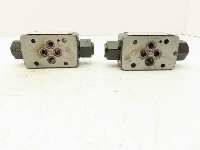 Tokimec TGMPC-3-ABK-BAK-50 Hydraulic Check Valve Sandwich Plate D03 Lot of 2