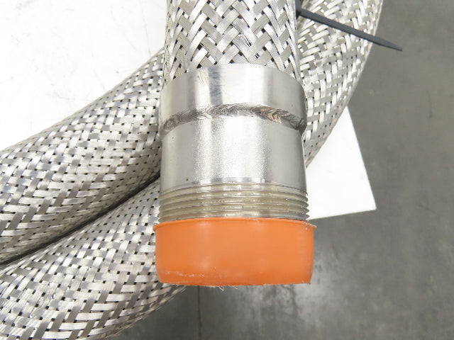 3"x 29' Stainless Steel Braided Flex Hose 3" NPT x 3" Flanged #150