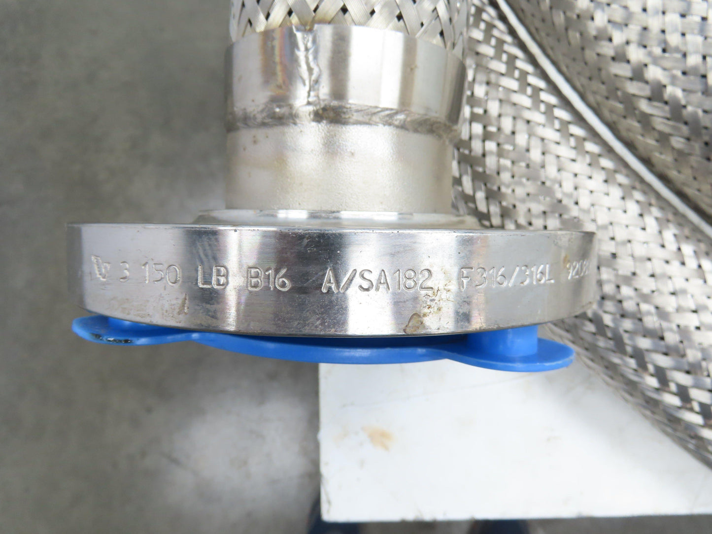 3"x 29' Stainless Steel Braided Flex Hose 3" NPT x 3" Flanged #150