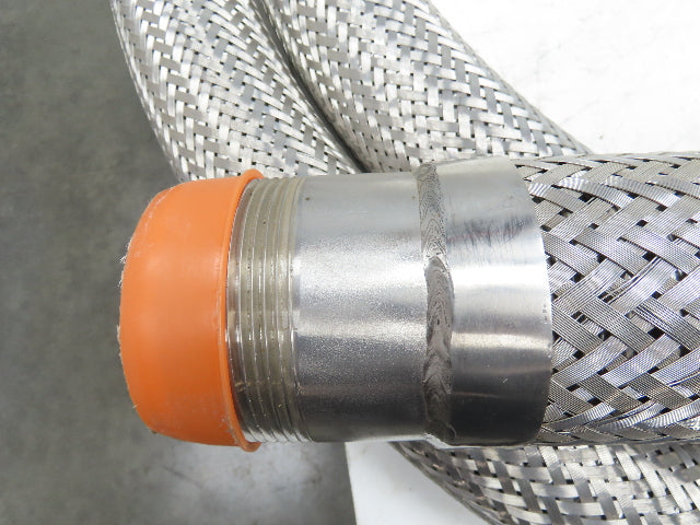 3"x 29' Stainless Steel Braided Flex Hose 3" NPT x 3" Flanged #150