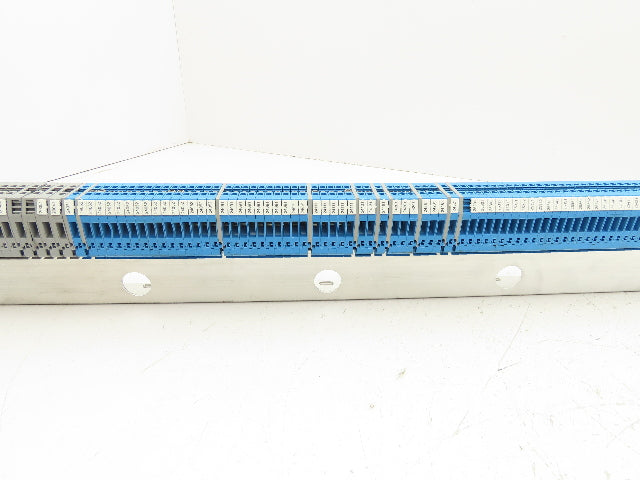 ABB Entrelec M4/6 Blue Terminal Block 48" DIN Rail Strip Lot of 120
