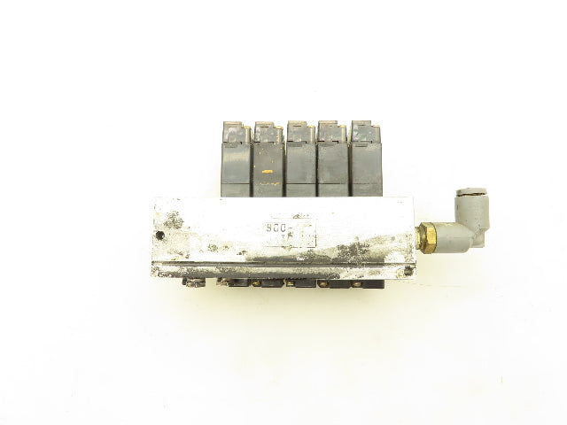 Honeywell Skinner K4SX002 Pneumatic Solenoid Valves 12VDC on 6-Station Manifold