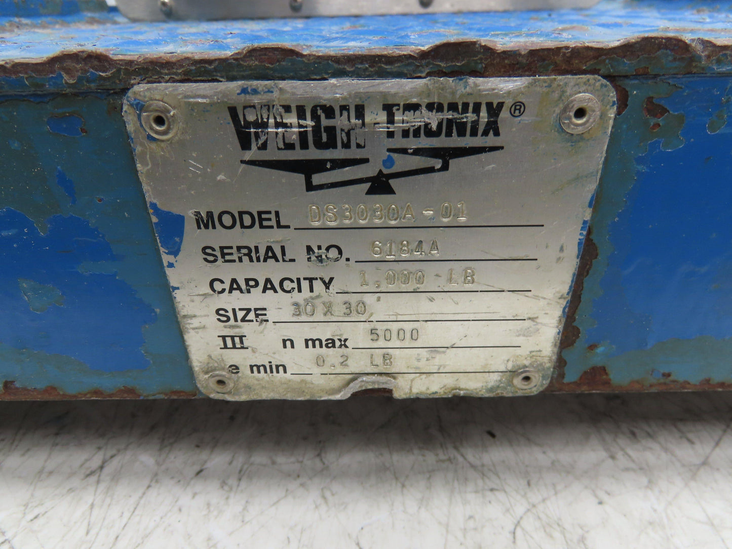 Weigh-Tronix DS3030A-01 Deck Floor Scales 1000 lbs 30x30" WI-130 Controller