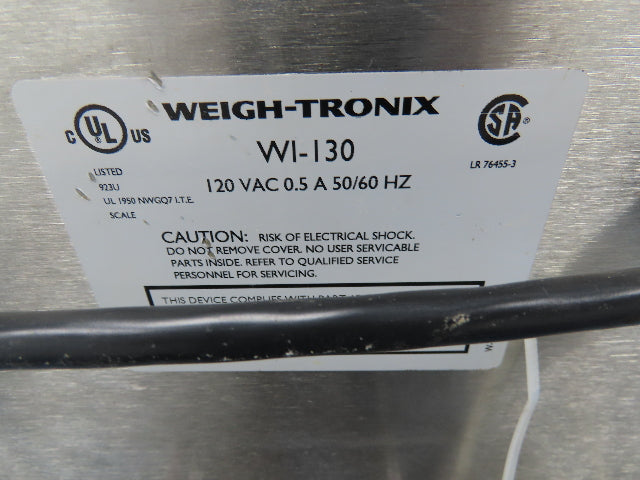 Weigh-Tronix DS3030A-01 Deck Floor Scales 1000 lbs 30x30" WI-130 Controller